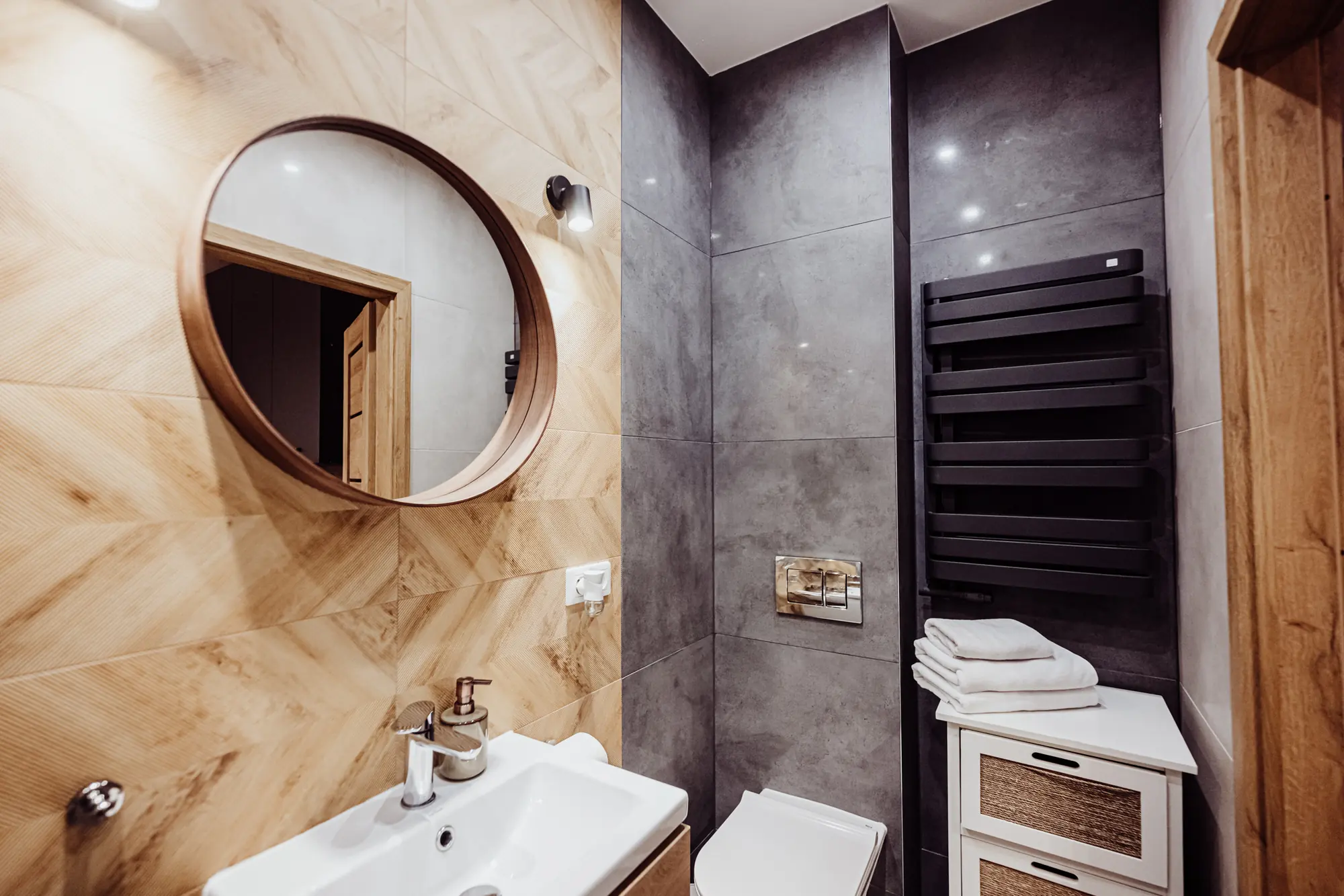 Łazienka w apartamencie Przygoda A1