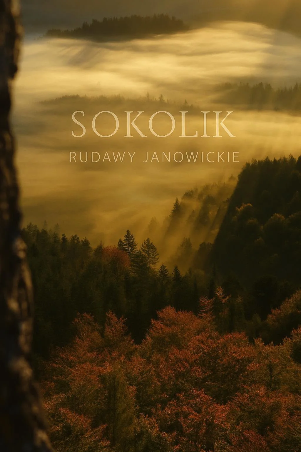 Sokolik, Rudawy Janowickie: mgła w dolinie o wschodzie słońca